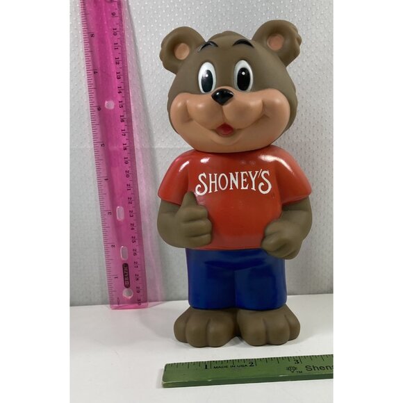 Vintage 90s Shoneys Restaurant Shoney Bear Coin Bank Promotional Figure 8" 1993 - Picture 5 of 5